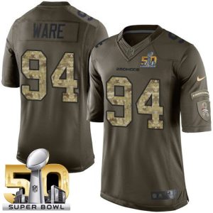 Broncos #94 DeMarcus Ware Green Super Bowl 50 Men's Stitched NFL Limited Salute To Service Jersey