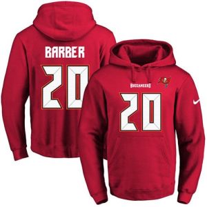 Buccaneers #20 Ronde Barber Red Name & Number Pullover NFL Hoodie