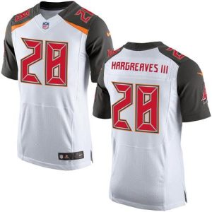 Buccaneers #28 Vernon Hargreaves III White Men's Stitched NFL New Elite Jersey
