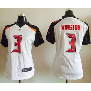 Buccaneers #3 Jameis Winston White Women's Stitched NFL New Elite Jersey