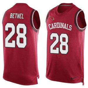 Cardinals #28 Justin Bethel Red Team Color Men's Stitched NFL Limited Tank Top Jersey