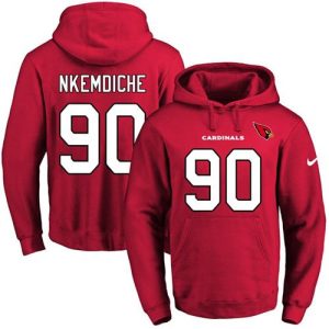 Cardinals #90 Robert Nkemdiche Red Name & Number Pullover NFL Hoodie