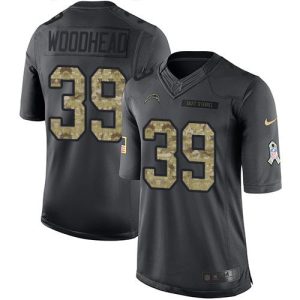 Chargers #39 Danny Woodhead Black Youth Stitched NFL Limited 2016 Salute to Service Jersey