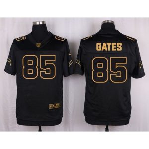 Chargers #85 Antonio Gates Black Men's Stitched NFL Elite Pro Line Gold Collection Jersey
