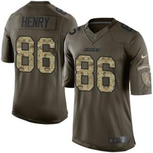 Chargers #86 Hunter Henry Green Men's Stitched NFL Limited Salute to Service Jersey