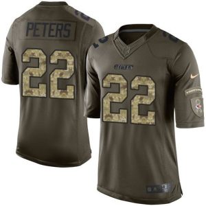Chiefs #22 Marcus Peters Green Men's Stitched NFL Limited Salute to Service Jersey