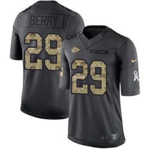 Chiefs #29 Eric Berry Black Men's Stitched NFL Limited 2016 Salute to Service Jersey