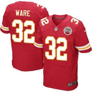 Chiefs #32 Spencer Ware Red Team Color Men's Stitched NFL Elite Jersey