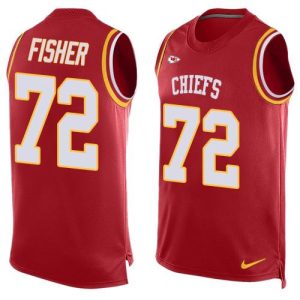 Chiefs #72 Eric Fisher Red Team Color Men's Stitched NFL Limited Tank Top Jersey
