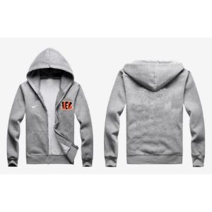 Cincinnati Bengals Authentic Logo Hoodie Grey