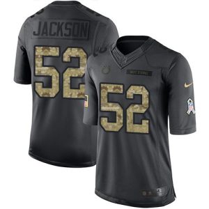 Colts #52 D'Qwell Jackson Black Men's Stitched NFL Limited 2016 Salute to Service Jersey