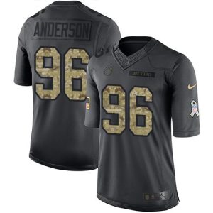 Colts #96 Henry Anderson Black Men's Stitched NFL Limited 2016 Salute to Service Jersey