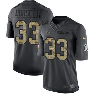 Cowboys #33 Tony Dorsett Black Youth Stitched NFL Limited 2016 Salute to Service Jersey