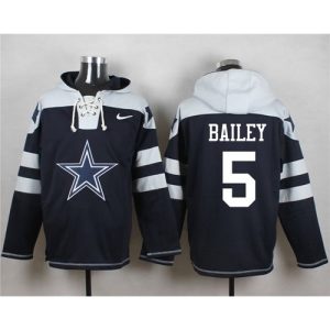Cowboys #5 Dan Bailey Navy Blue Player Pullover NFL Hoodie