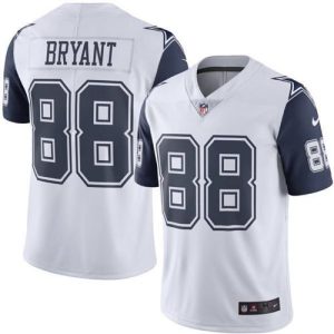Cowboys #88 Dez Bryant White Men's Stitched NFL Limited Rush Jersey