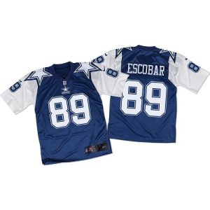 Cowboys #89 Gavin Escobar Navy Blue/White Throwback Men's Stitched NFL Elite Jersey