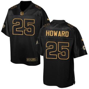 Dolphins #25 Xavien Howard Black Men's Stitched NFL Elite Pro Line Gold Collection Jersey