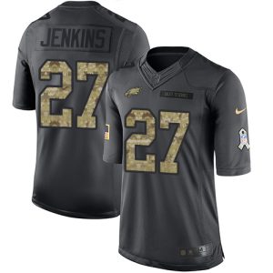Eagles #27 Malcolm Jenkins Black Men's Stitched NFL Limited 2016 Salute To Service Jersey