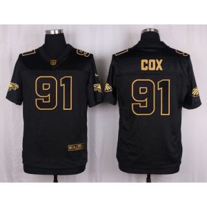 Eagles #91 Fletcher Cox Black Men's Stitched NFL Elite Pro Line Gold Collection Jersey