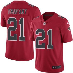 Falcons #21 Desmond Trufant Red Men's Stitched NFL Limited Rush Jersey