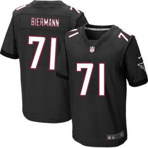 Falcons #71 Kroy Biermann Black Alternate Men's Stitched NFL Elite Jersey