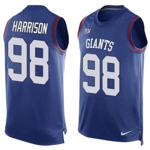 Giants #98 Damon Harrison Royal Blue Team Color Men's Stitched NFL Limited Tank Top Jersey