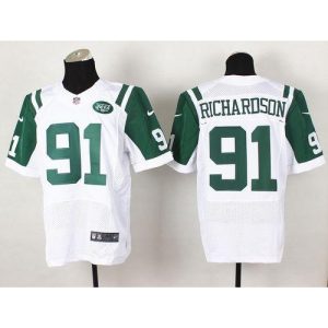 Jets #91 Sheldon Richardson White Men's Stitched NFL Elite Jersey