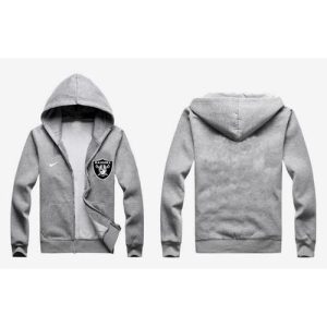 Oakland Raiders Authentic Logo Hoodie Grey