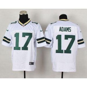 Packers #17 Davante Adams White Men's Stitched NFL Elite Jersey