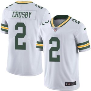 Packers #2 Mason Crosby White Men's Stitched NFL Limited Rush Jersey