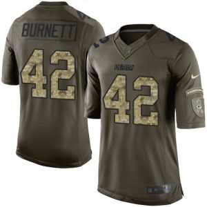 Packers #42 Morgan Burnett Green Men's Stitched NFL Limited Salute To Service Jersey