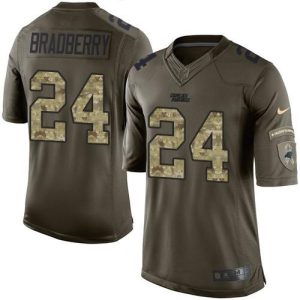 Panthers #24 James Bradberry Green Men's Stitched NFL Limited Salute to Service Jersey