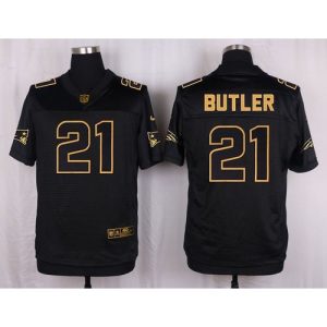 Patriots #21 Malcolm Butler Black Men's Stitched NFL Elite Pro Line Gold Collection Jersey