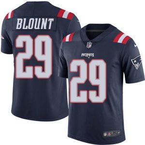 Patriots #29 LeGarrette Blount Navy Blue Men's Stitched NFL Limited Rush Jersey