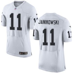 Raiders #11 Sebastian Janikowski White Men's Stitched NFL New Elite Jersey
