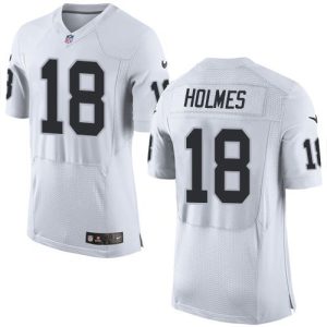 Raiders #18 Andre Holmes White Men's Stitched NFL New Elite Jersey