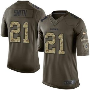 Raiders #21 Sean Smith Green Men's Stitched NFL Limited Salute to Service Jersey