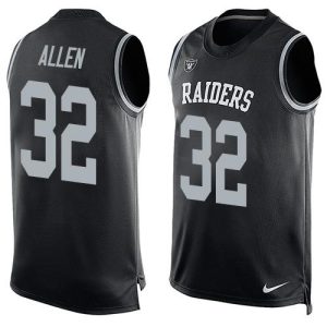 Raiders #32 Marcus Allen Black Team Color Men's Stitched NFL Limited Tank Top Jersey