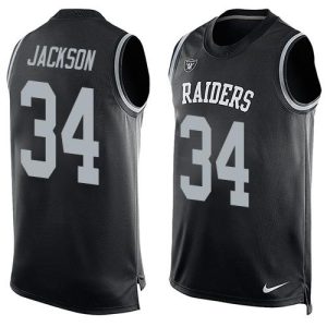 Raiders #34 Bo Jackson Black Team Color Men's Stitched NFL Limited Tank Top Jersey