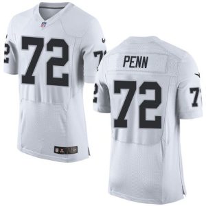 Raiders #72 Donald Penn White Men's Stitched NFL New Elite Jersey