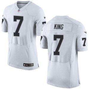 Raiders #7 Marquette King White Men's Stitched NFL New Elite Jersey