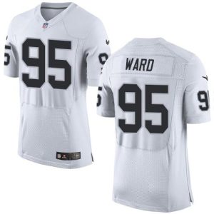 Raiders #95 Jihad Ward White Men's Stitched NFL New Elite Jersey