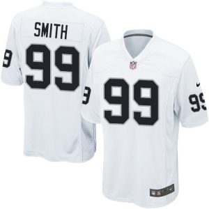 Raiders #99 Aldon Smith White Youth Stitched NFL Elite Jersey
