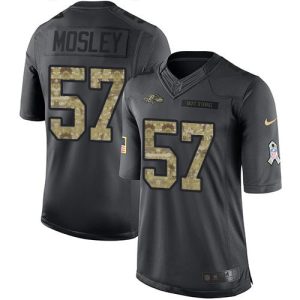 Ravens #57 C.J. Mosley Black Men's Stitched NFL Limited 2016 Salute to Service Jersey