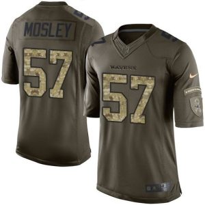 Ravens #57 C.J. Mosley Green Men's Stitched NFL Limited Salute to Service Jersey