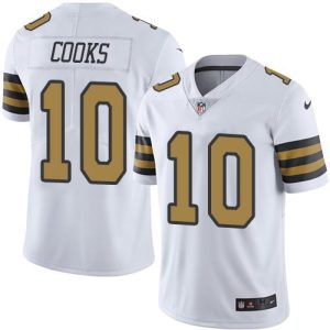 Saints #10 Brandin Cooks White Youth Stitched NFL Limited Rush Jersey