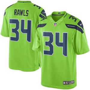 Seahawks #34 Thomas Rawls Green Youth Stitched NFL Limited Rush Jersey