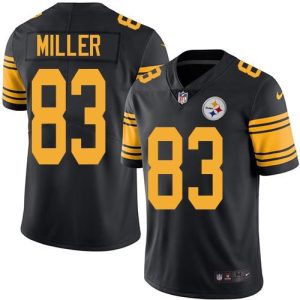 Steelers #83 Heath Miller Black Men's Stitched NFL Limited Rush Jersey