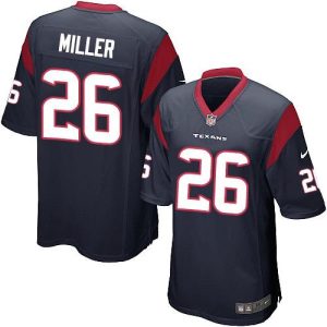 Texans #26 Lamar Miller Navy Blue Team Color Youth Stitched NFL Elite Jersey