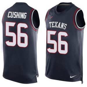 Texans #56 Brian Cushing Navy Blue Team Color Men's Stitched NFL Limited Tank Top Jersey